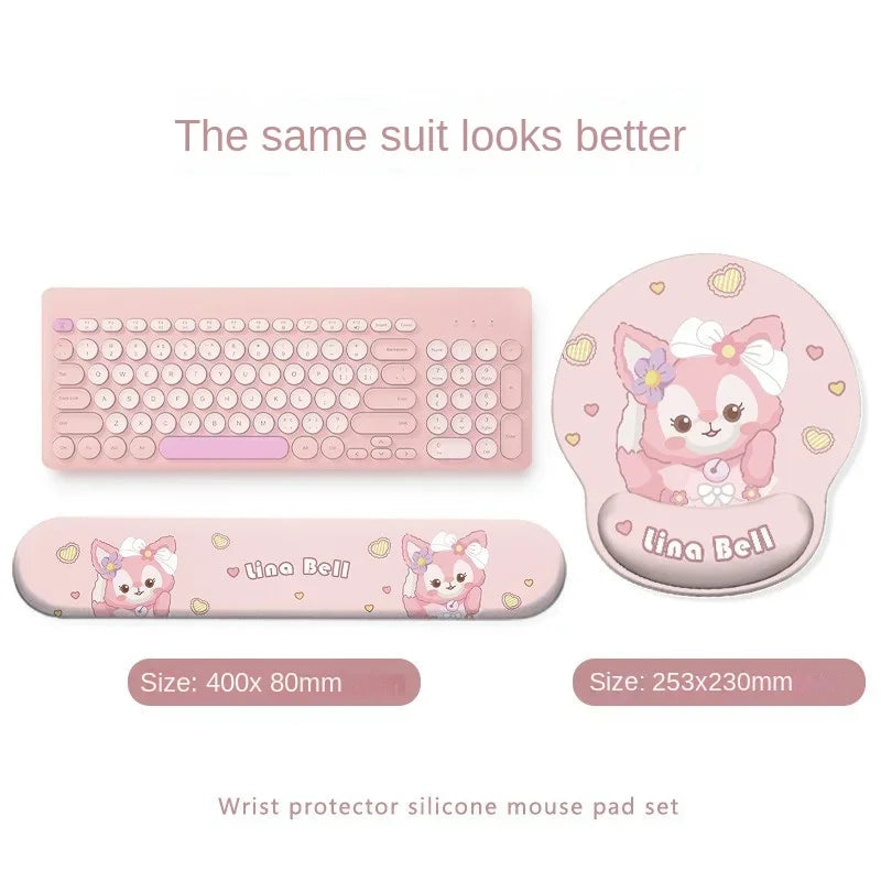 Gradient Mouse Pad with Logo - Female Wrist Support Silicone Pad