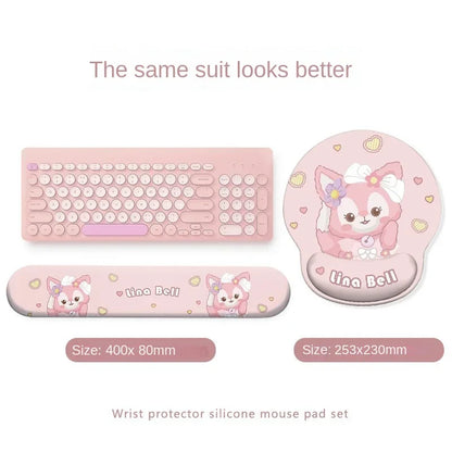 Gradient Mouse Pad with Logo - Female Wrist Support Silicone Pad