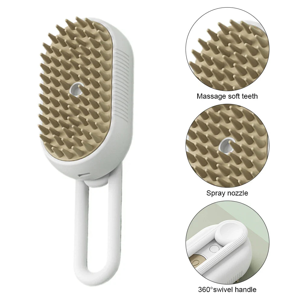 Cat Steam Brush Steamy Dog Brush 3 In 1 Electric Spray Cat Hair Brushes For Massage Pet Grooming Comb Hair Removal Combs Pet Products