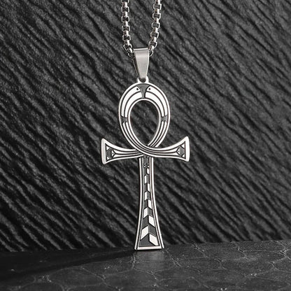 Men's Titanium Steel Stylish Trinity Cross Necklace