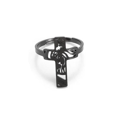 Men's Titanium Steel Stylish Trinity Cross Necklace