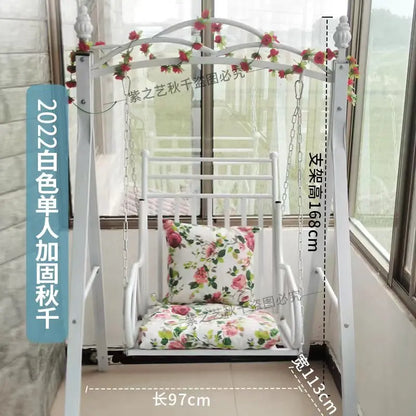 Wooden Swing Chair with Canopy
