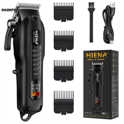 Professional Barber Clippers Digital Display Sharp Blade HYN-222 Electric Clipper for Haircut Beard Shaver Barbershop
