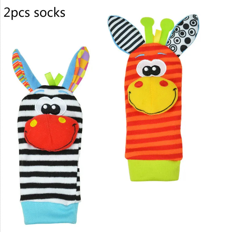 Games Plush Rattle Socks Stuffed Animal Wrist Rattle Baby Toys 0 3 6 12 Months