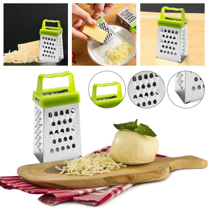 MINI Stainless Steel Four-Sided Grater Planer Multifunctional Peel Cutter Fruit Ginger Garlic Grater
