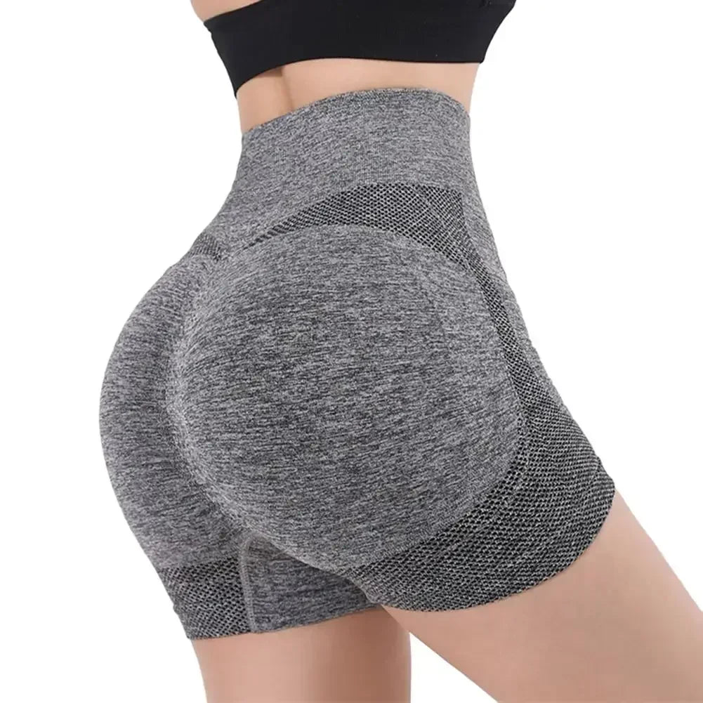 High-Waist Seamless Yoga Shorts – Sculpt & Lift Active Fit