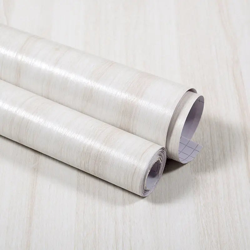 Modern Wood Stripe Home Wallpapers for Furnitures Wall Restore DIY Decorable Films PVC Self-adhesive Vinyl Wall Sticker in Rolls