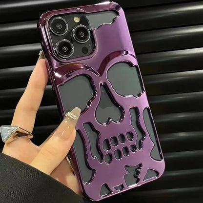 Hollow 3d Skull Callous Phone Case For iPhone 14