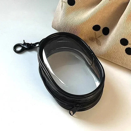 Multifunctional Clear Data Cable Storage Box Outdoor Travel Headset Storage Bag Data Cable Round Storage