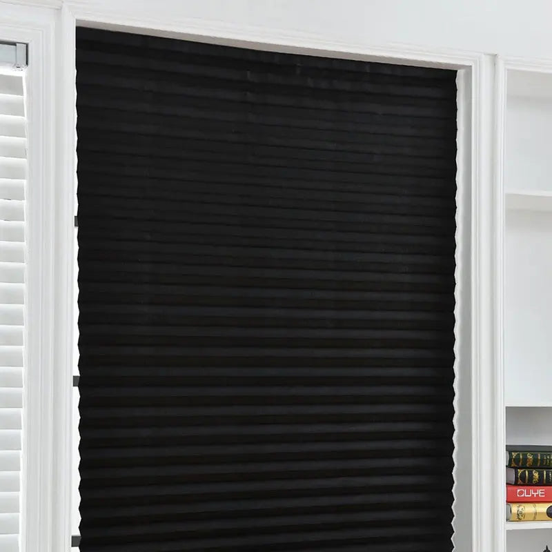 1Pc Self-adhesive Pleated Blinds Bathroom Balcony Shades Half Blackout Windows Curtains for Bedroom Living Room Balcony