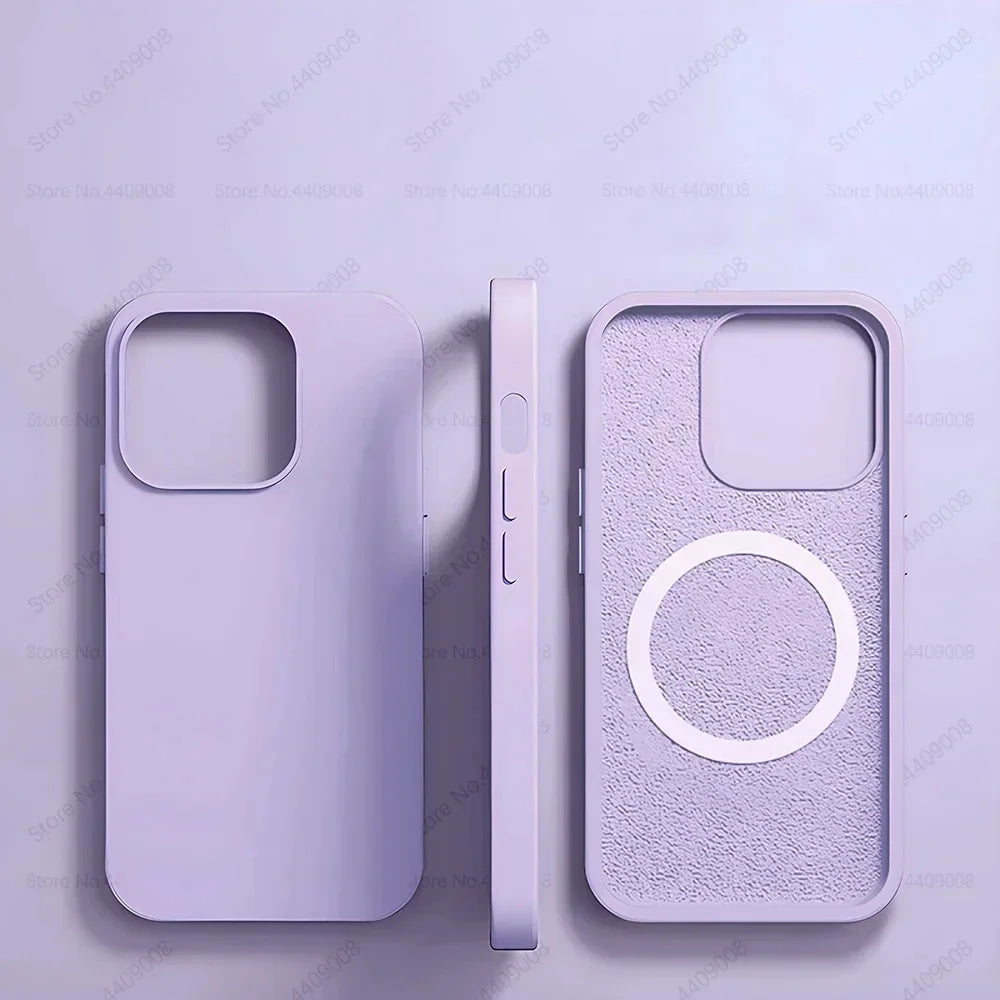 For Magsafe Original Magnetic Cases For iPhone 15 14 13 12 11 Pro Max Plus Wireless Charge Case Liquid Silicone Cover Accessory