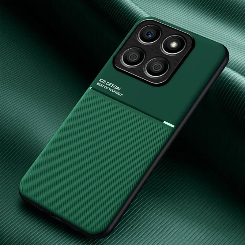For Redmi K70 Ultra Classic Tilt Strip Grain Magnetic Shockproof PC + TPU Phone Case(Red)