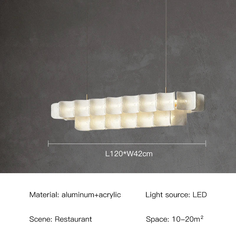 Wabi-Sabi Acrylic Pendant Light – Elegant Dining & Living Room Art Decor
