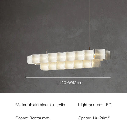 Wabi-Sabi Acrylic Pendant Light – Elegant Dining & Living Room Art Decor