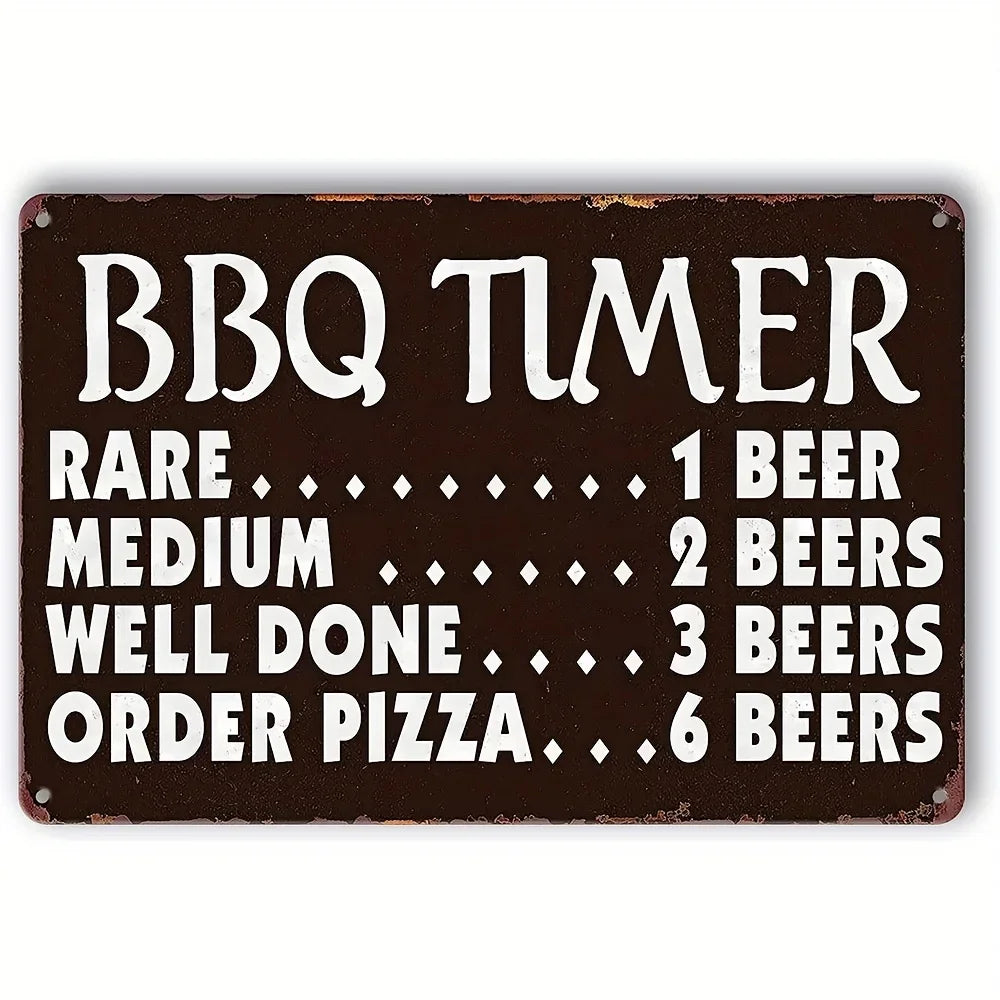 Vintage Metal Tin Poster BBQ Beer Bar Retro Metal Tin Signs Posters Plate Wall Decor for Bar Restaurant Cafe Clubs Retro Plaque