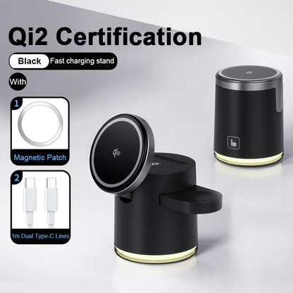 2025 3-in-1 Foldable Wireless Charger for iPhone, Watch & AirPods