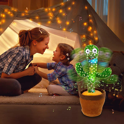 Talking Cactus Baby Toy Dancing Cactus Repeats What You say for Kids with English Songs Dancing Toy for Gift Toddle Girls Boys