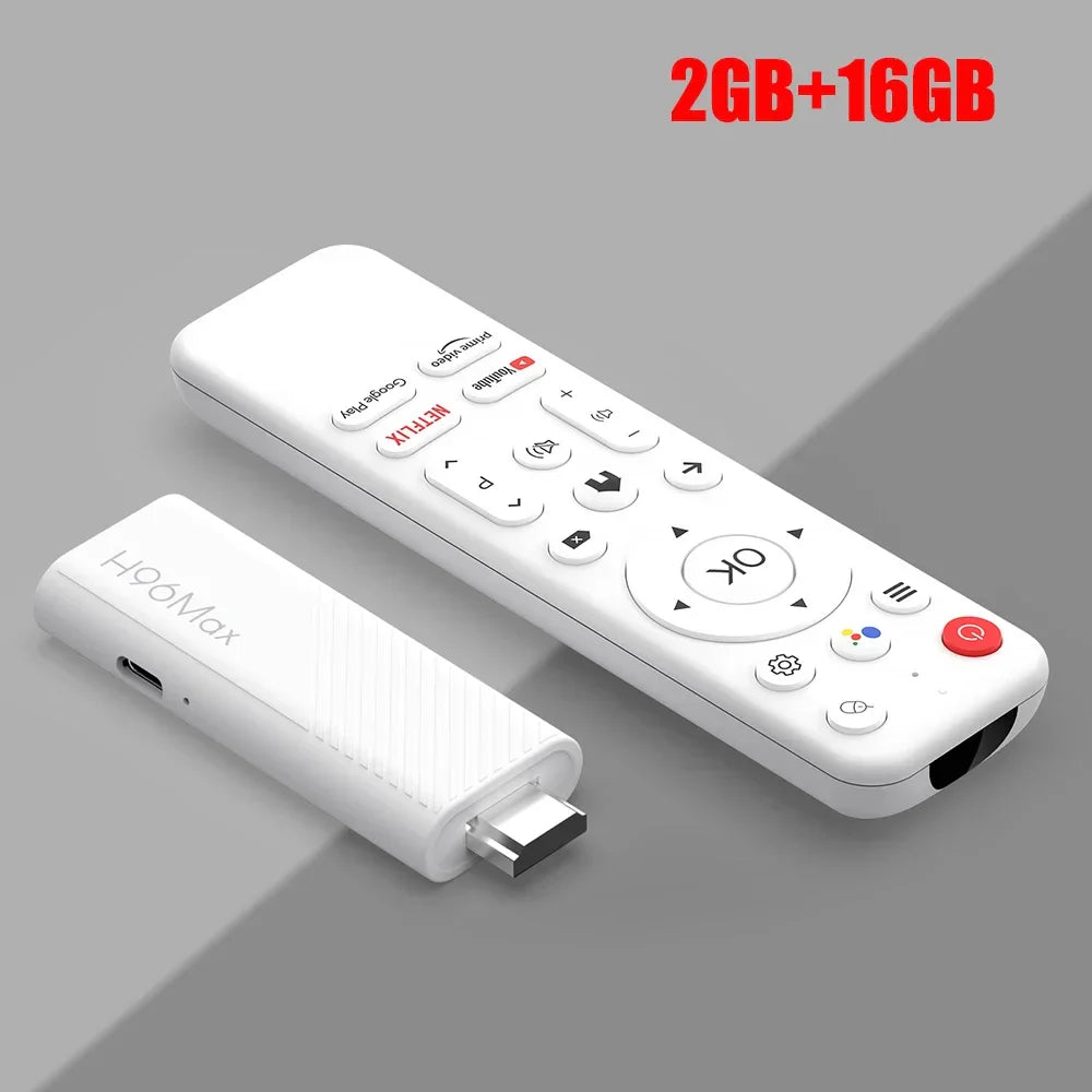 H96 MAX H313 Mini TV Stick Android 14 Smart TV Box Android14 2GB 16GB 8GB Wifi6 BT 4K HD Google Voice Media Player