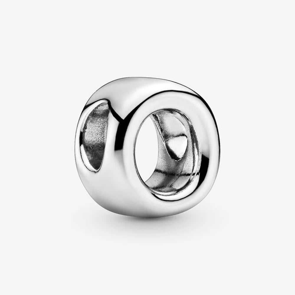 Authentic 925 Silver Plated 26 Letters A-Z Alphabet Bead Charm Fit Pan Bracelet Woman Handbag Holder