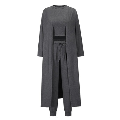 Women's Knitted Slim Fit Vest & Trousers Athletic Set