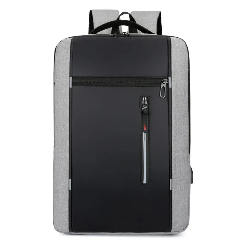 Men's Waterproof Oxford Laptop Backpack 15.6 Inch with USB Charging Port High Capacity Business Travel School Bag