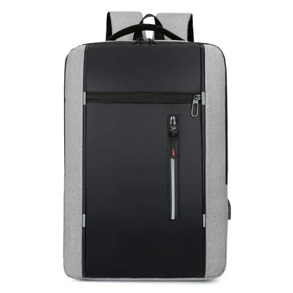 Men's Waterproof Oxford Laptop Backpack 15.6 Inch with USB Charging Port High Capacity Business Travel School Bag