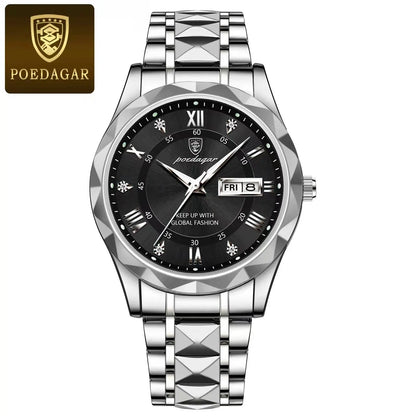 Men's Waterproof Double Calendar Luminous Quartz Watch