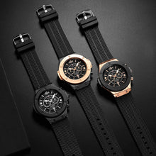 Men's Sports Watch – Quartz Waterproof Japanese Movement Timepiece Calendar & Silicone Strap