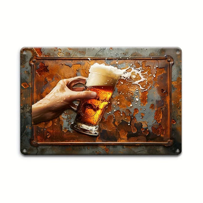 Vintage Metal Tin Poster BBQ Beer Bar Retro Metal Tin Signs Posters Plate Wall Decor for Bar Restaurant Cafe Clubs Retro Plaque