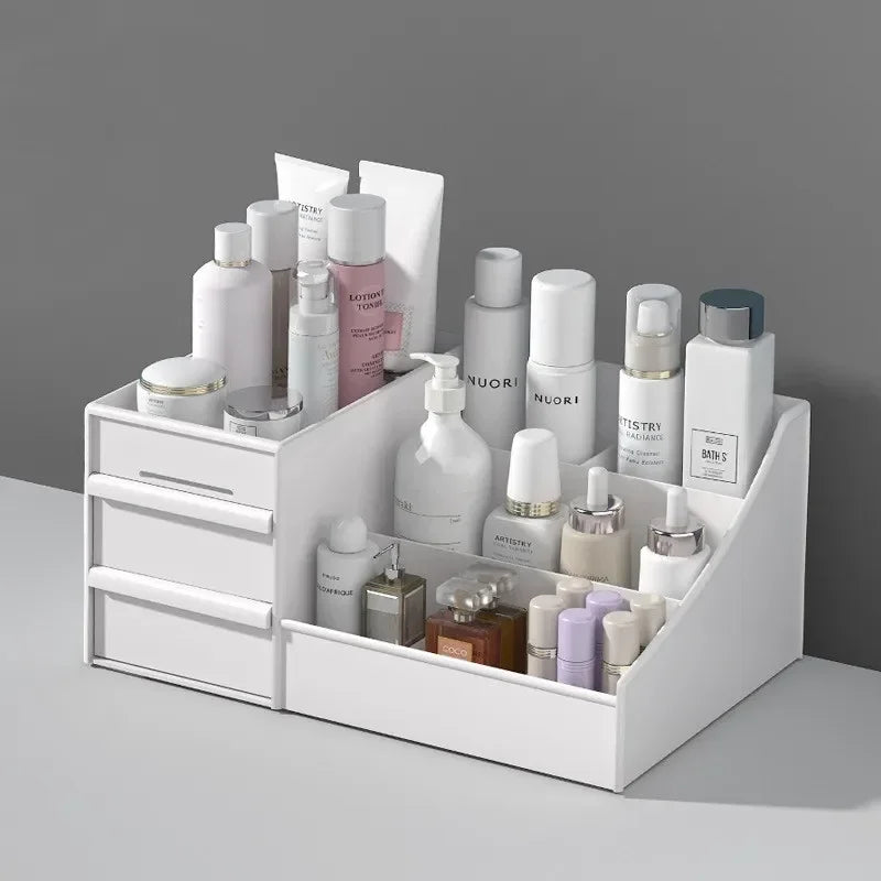 Elegant Large-Capacity Makeup Organiser – Cosmetic Storage Box with Drawers for Jewelry, Nail Polish & More
