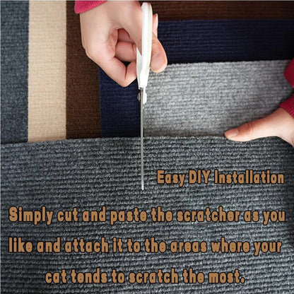 Self-Adhesive Cat Scratch Protector – Trimmable Carpet Mat for Sofa and Wall, Anti-Scratch Furniture Guard