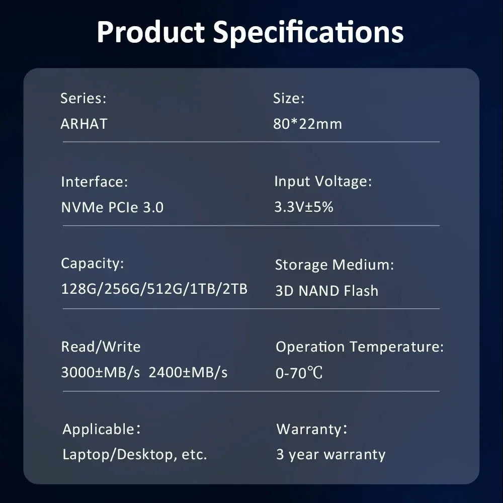 HUADISK M.2 NVMe PCIe SSD 128GB 256GB 512GB Hard Disk M2 NVMe 2280 1TB 2TB Internal Solid State Drive For Laptop Desktop