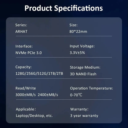 HUADISK M.2 NVMe PCIe SSD 128GB 256GB 512GB Hard Disk M2 NVMe 2280 1TB 2TB Internal Solid State Drive For Laptop Desktop