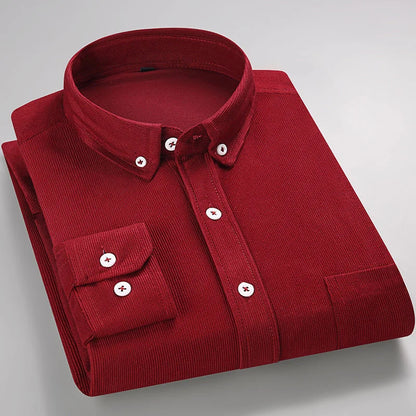 Harrison Fine Wale Cotton Corduroy Button-Up Shirt