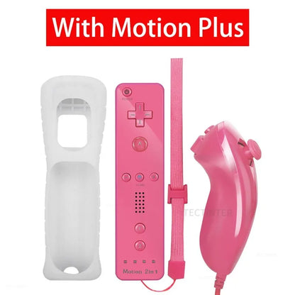 2 in 1 Wireless Remote Controller Compatible with Nintendo Wii/ Wii U With Motion Plus Bluetooth Gamepad Controle For Wii Nunchu