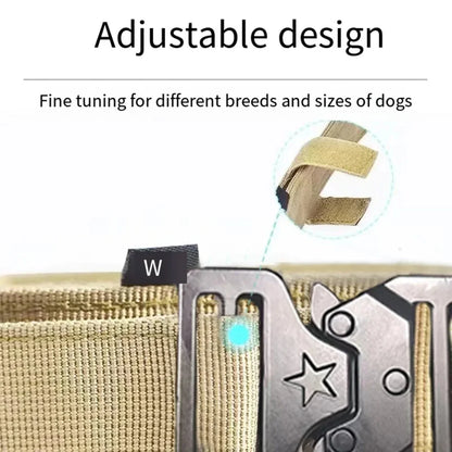 Tactical Dog Collar Leash with Bungee Design