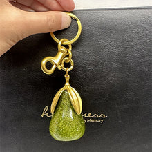 Bag Charm For Goyard Handbag Shoulder Bag Exquisite Crystal Green Pear Pendant Women's Keychain Accessories