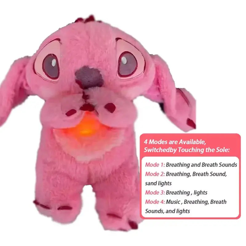 Kawaii Stitch Plush Doll Soothing Musical Baby Sleep Companion