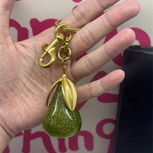Bag Charm For Goyard Handbag Shoulder Bag Exquisite Crystal Green Pear Pendant Women's Keychain Accessories