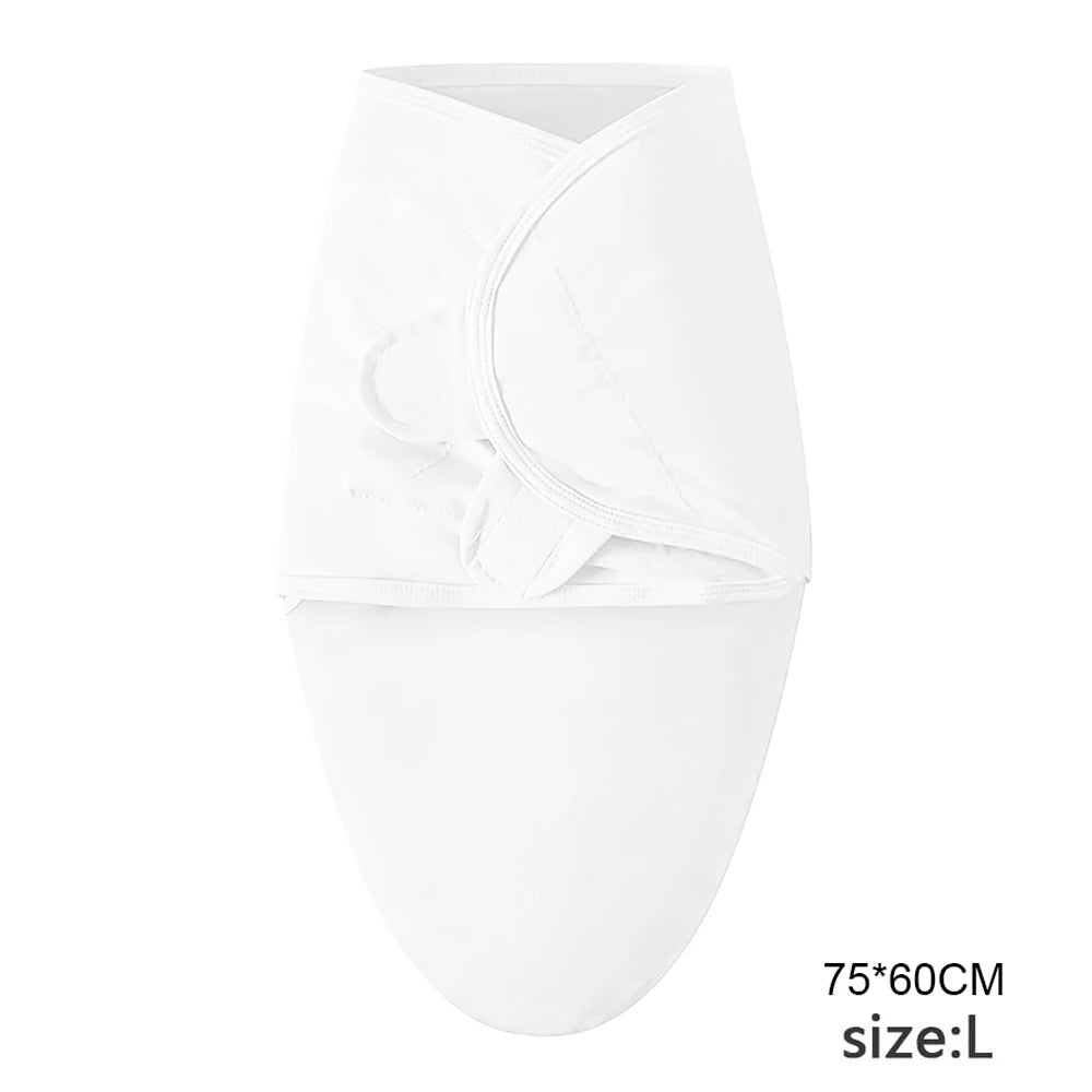 Newborn Cotton Baby Swaddle Wrap Adjustable Sleepsack Hat Set