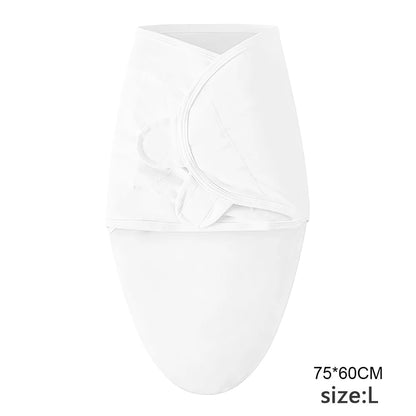 Newborn Cotton Baby Swaddle Wrap Adjustable Sleepsack Hat Set