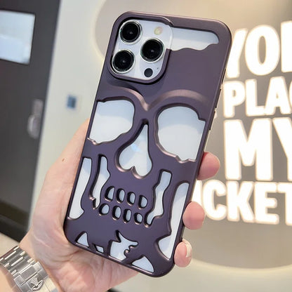 Hollow 3d Skull Callous Phone Case For iPhone 14
