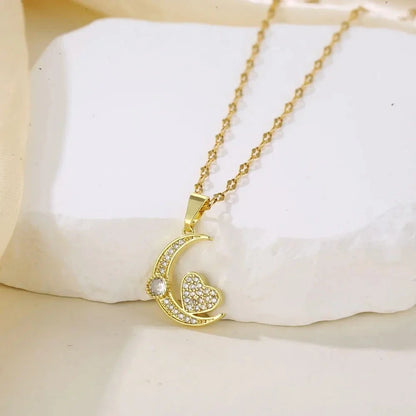 Women's Stainless Steel Double Layer Sunflower Necklace