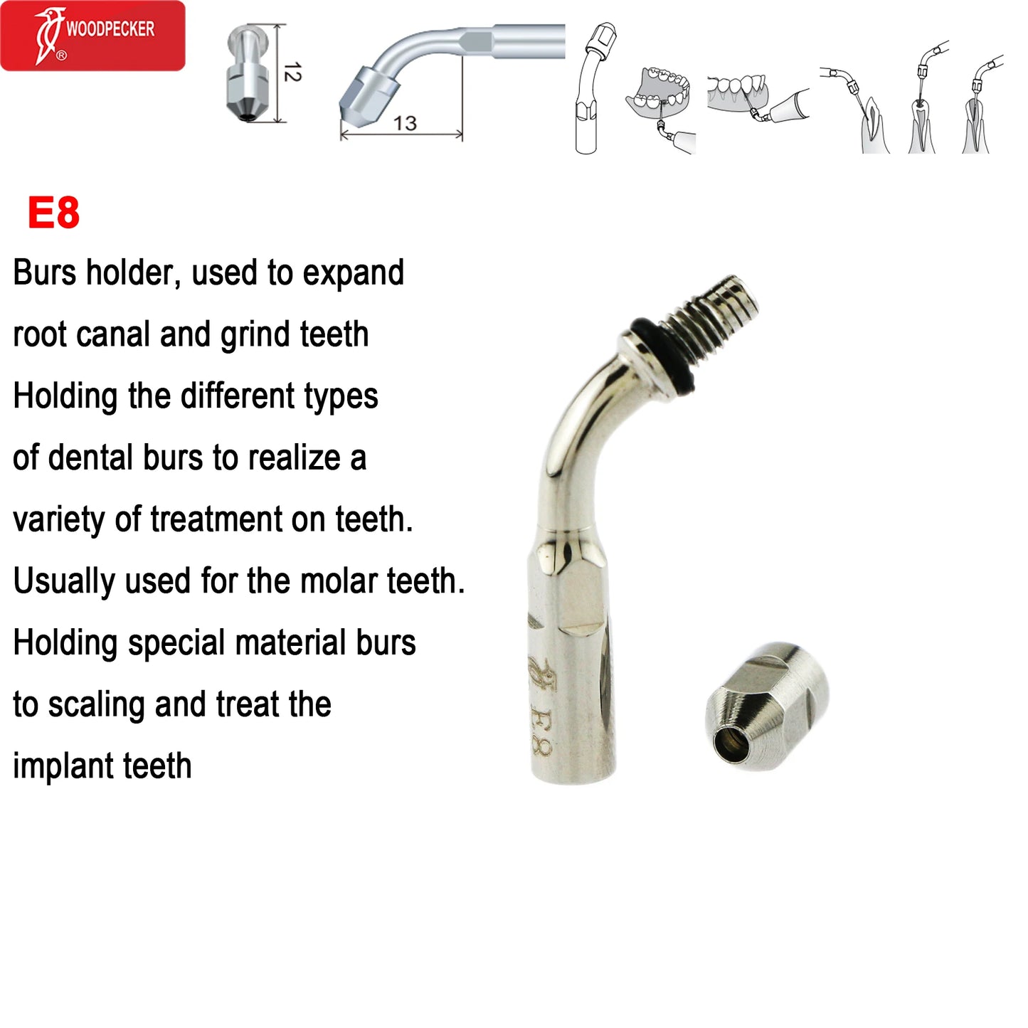 Woodpecker DTE Dental Ultrasonic Scaler Tips Scaling Endo Tip Dentistry Instruments Medical Accessories Fit EMS Satelec  NSK