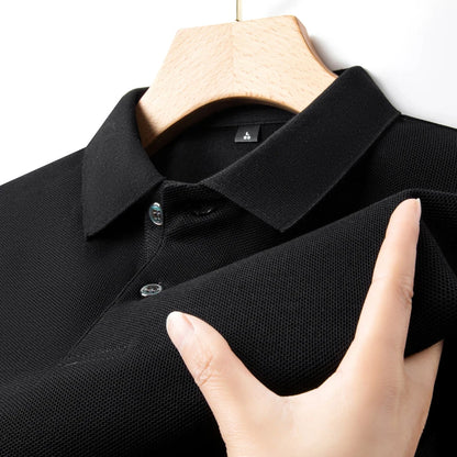 Men's Casual Polo Shirt - Breathable Short Sleeve Lapel Tee