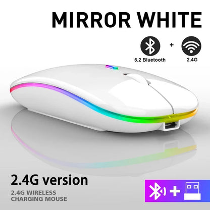 Smooth Wireless Mouse RGB Bluetooth Mouse - Sleek & Responsive