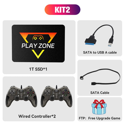 Retro Gaming SSD for Switch/PS5/Xbox/PS4/PS3/PS2/WIIU 80+Emulators