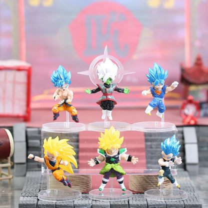 Dragon Ball Z Super Saiyan Son Goku Son Gohan Vegeta Broly Piccolo Majin Buu Action Figure Set Anime Figurines Model Gifts Toys