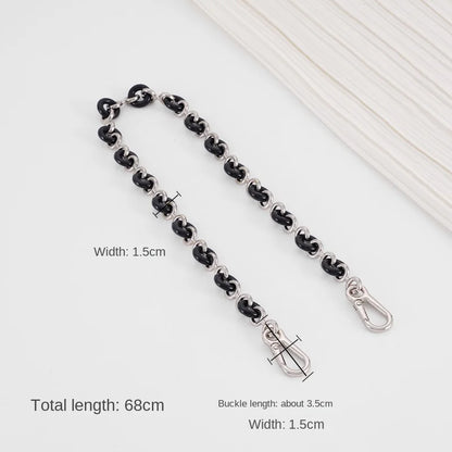 Chain Donut Chain for Loewe Puzzle Geometric Bag Lucky Bag Transformation Underarm Metal Shoulder Handbag Strap Accessories