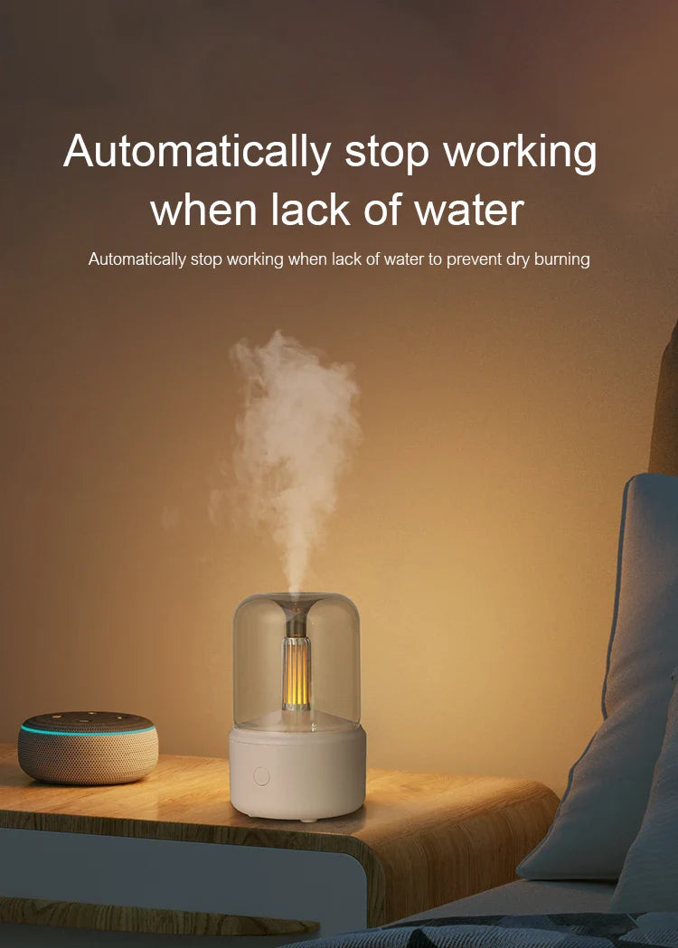 KINSCOTER Portable Mini Aroma Diffuser USB Air Humidifier Essential Oil Night Light Cold Mist Maker Sprayer for Home Gift